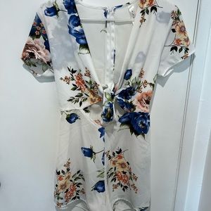 Floral Romper with Cutout